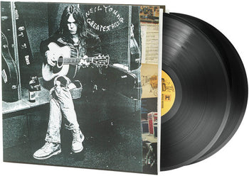 the album cover for Neil Young - Greatest Hits [Bonus 7" Single]