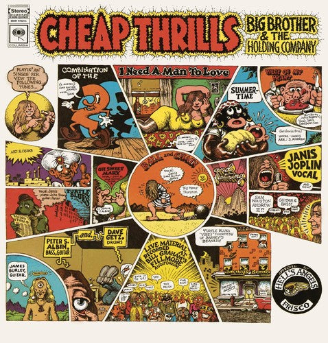 the album cover for Big Brother & The Holding Company Featuring Janis - Cheap Thrills