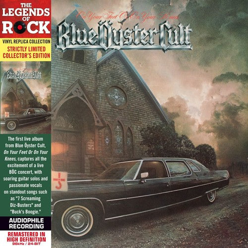 the album cover for Blue Oyster Cult - On Your Feet Or On Your Knees