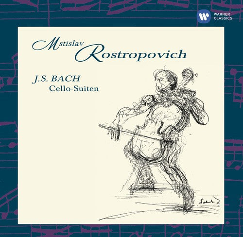 the album cover for Bach / Rostropovich - Cello Suites