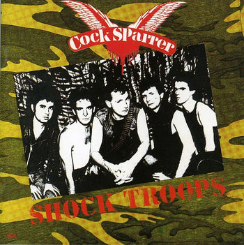 the album cover for Cock Sparrer - Shock Troops [Import]