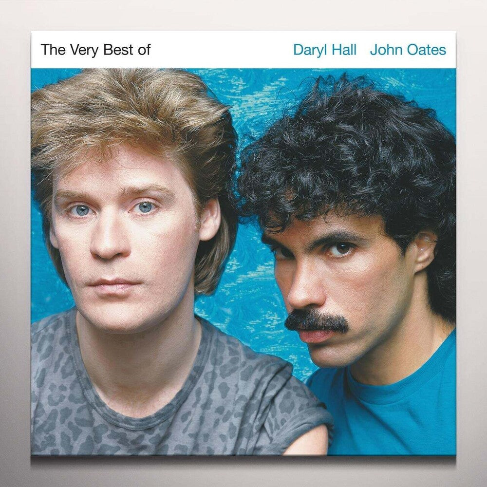 the album cover for Daryl Hall & John Oates - The Very Best of Daryl Hall & John Oates [Limited Edition Blue & Gray Vinyl]