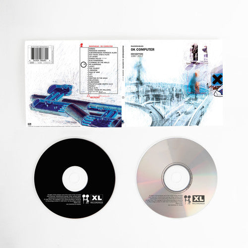 the album cover for Radiohead - Ok Computer Oknotok 1997 2017