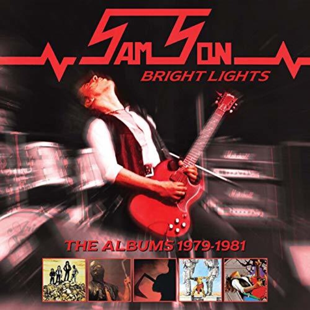 the album cover for Samson - Bright Lights: Albums 1979-1981 (Boxset)
