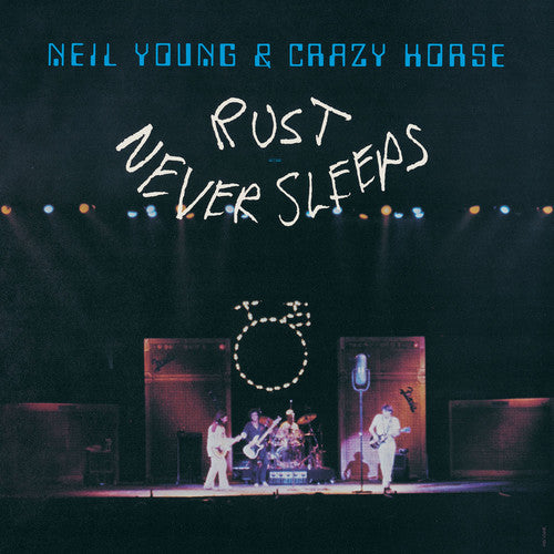 the album cover for Neil Young with Crazy Horse - Rust Never Sleeps [LP]