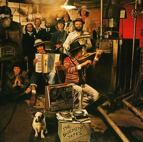 the album cover for Bob Dylan - The Basement Tapes [Import LP]