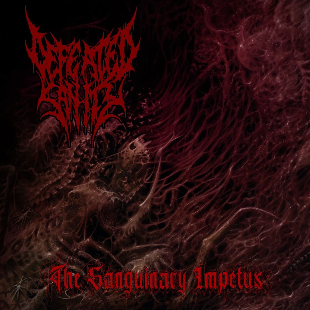 the album cover for Defeated Sanity - The Sanguinary Impetus