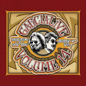 the album cover for Jerry Garcia & John Kahn - Garcialive Volume 14: January 27th 1986 The Ritz