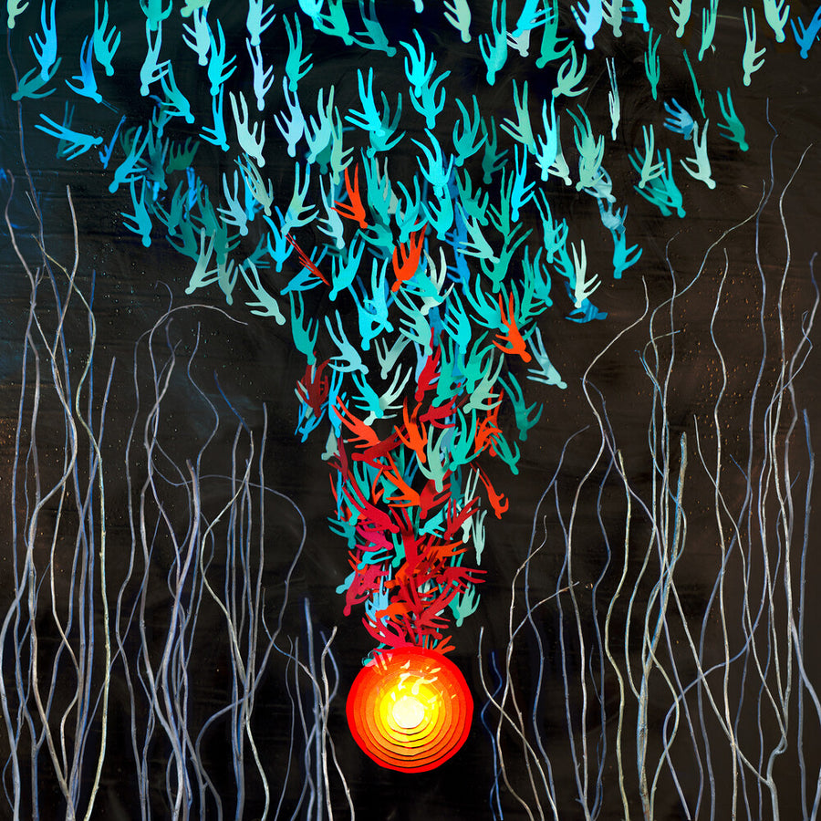 the album cover for Bright Eyes - Down in the Weeds, Where the World Once Was
