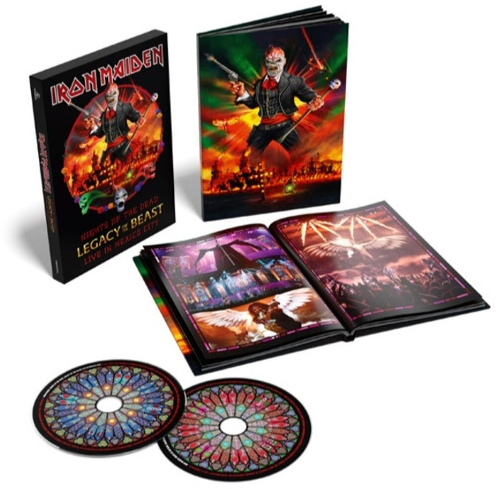 the album cover for Iron Maiden - Nights Of The Dead, Legacy Of The Beast: Live In Mexico City [Limited Edition Deluxe 2CD]