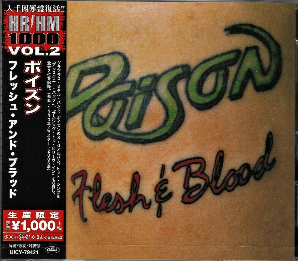 the album cover for Poison - Flesh & Blood