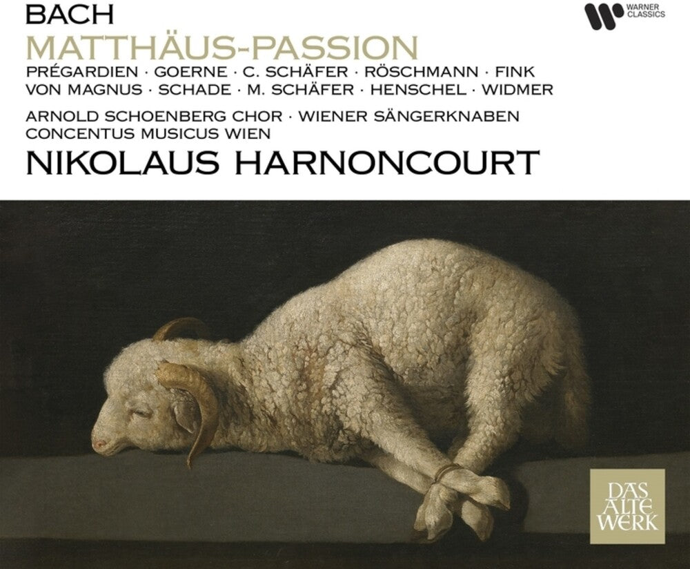 the album cover for Nikolaus Harnoncourt  / Concentus Musicus Wien - St Matthew Passion - Passion Selon St Matthieu (Bach)