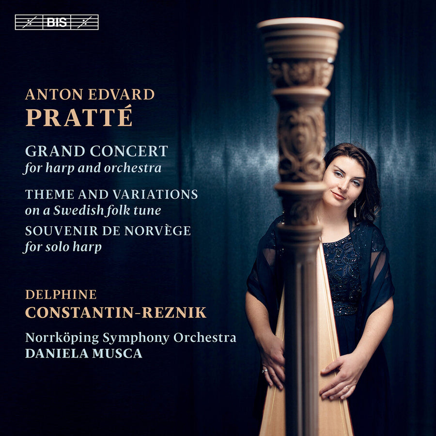the album cover for Pratte / Constantin-Reznik / Norrkoping Symphony - Works For The Harp (Hybr)