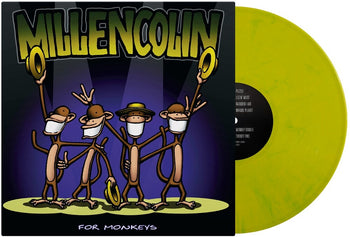 the album cover for Millencolin - For Monkeys: 25th Anniversary Edition [Limited Edition Psychedelic Green LP]