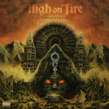 the album cover for High On Fire - Luminiferous (Opaque Olive Green) [Colored Vinyl] (Gate)