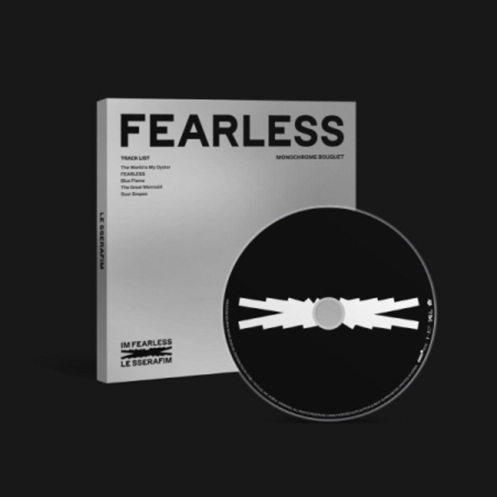 the album cover for LE SSERAFIM - Fearless (Monochrome Bouquet Version) (W/Book)