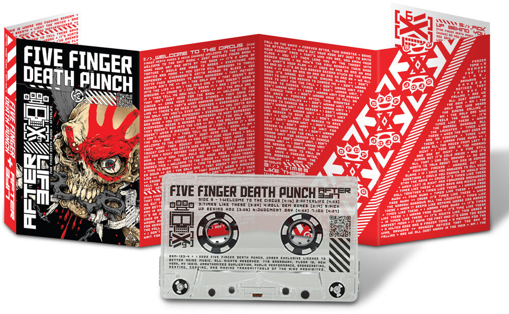the album cover for Five Finger Death Punch - Afterlife [Translucent Cassette]