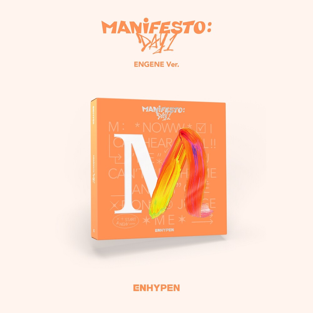 the album cover for ENHYPEN - MANIFESTO : DAY 1 [M : ENGENE Ver.]