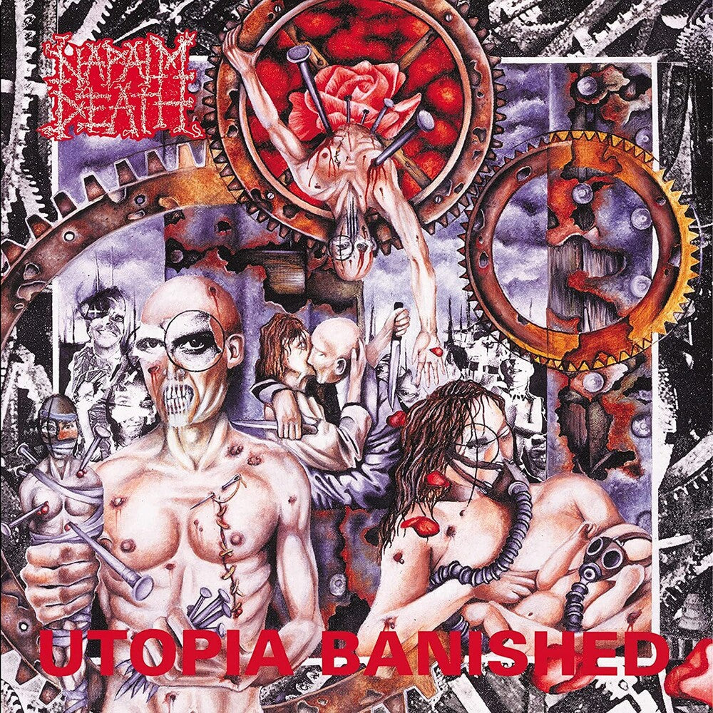 the album cover for Napalm Death - Utopia Banished
