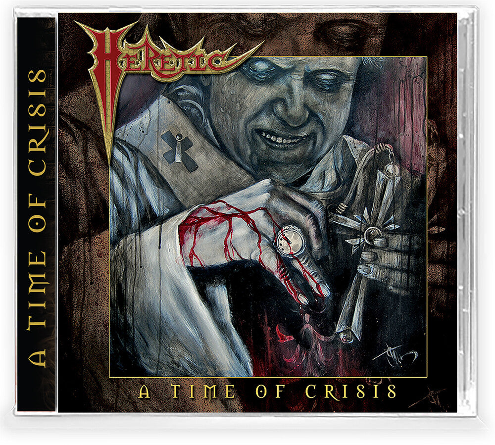 the album cover for Heretic - Time Of Crisis