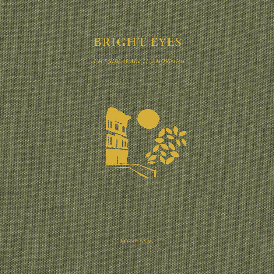 the album cover for Bright Eyes - I'm Wide Awake, It's Morning: A Companion [Opaque Gold Vinyl]