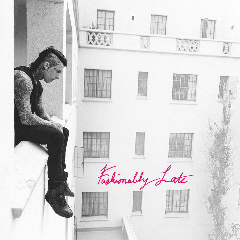 the album cover for Falling In Reverse - Fashionably Late: 15th Anniversary Edition [Clear w/Hot Pink Splatter LP]