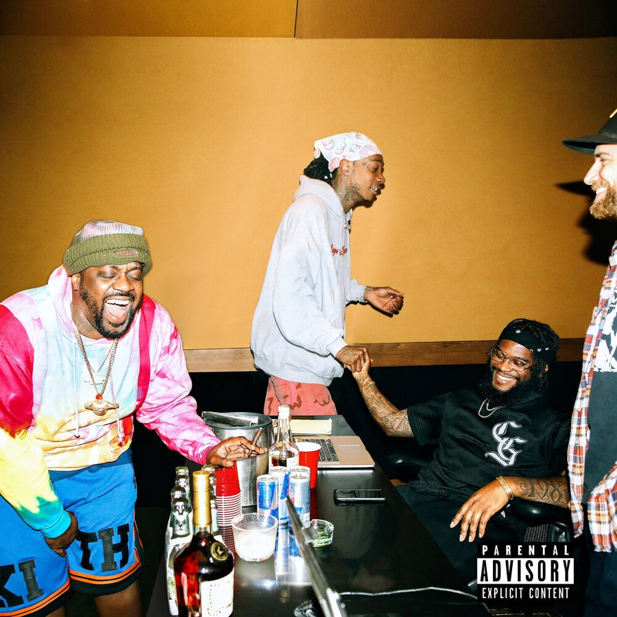 the album cover for Wiz Khalifa / Big K.R.I.T. / Smoke Dza / Girl Talk - Full Court Press (Fra)