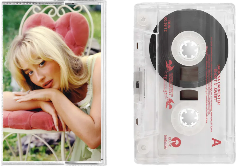 the album cover for Sabrina Carpenter - Short n' Sweet [Indie Exclusive Limited Edition Alternate Cover Cassette]