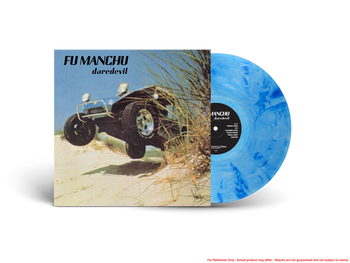 the album cover for Fu Manchu - Daredevil [Indie Exclusive Sky/Dune Buggy Blue Swirl]