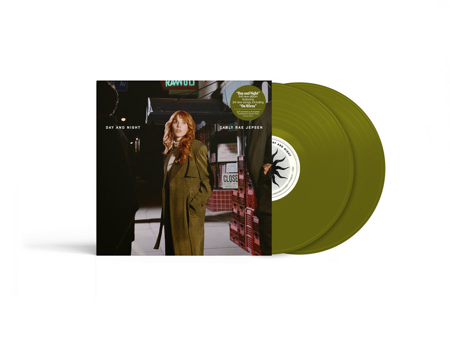 the album cover for Carly Rae Jepsen - Day and Night [Indie Exclusive Translucent Forest Green]