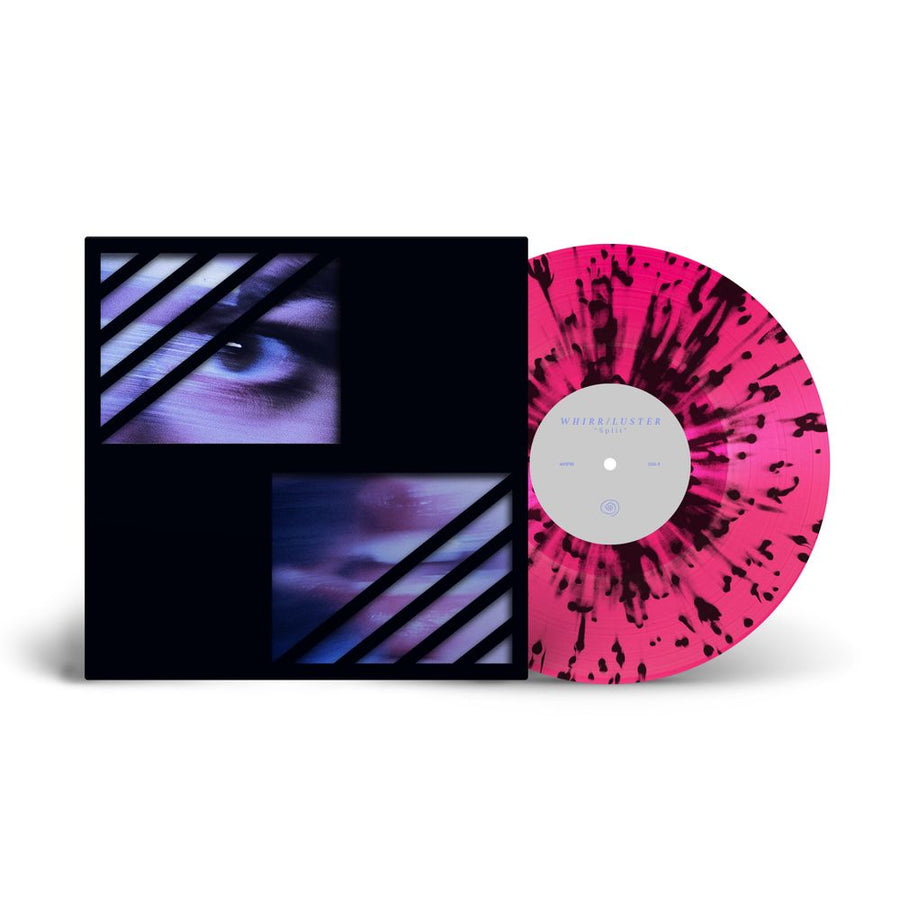 the album cover for Whirr - Whirr & Luster [Indie Exclusive Magenta w/ Black Splatter]