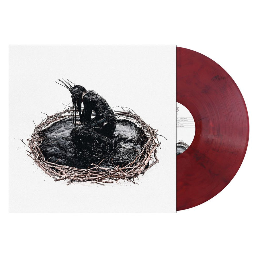 the album cover for Entheos - Empty on the Inside [Red & Black Marbled]