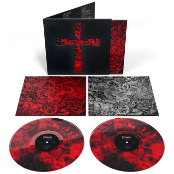 the album cover for Tony Iommi - From The Dark [Indie Exclusive Red/Black Marble 45 RPM]