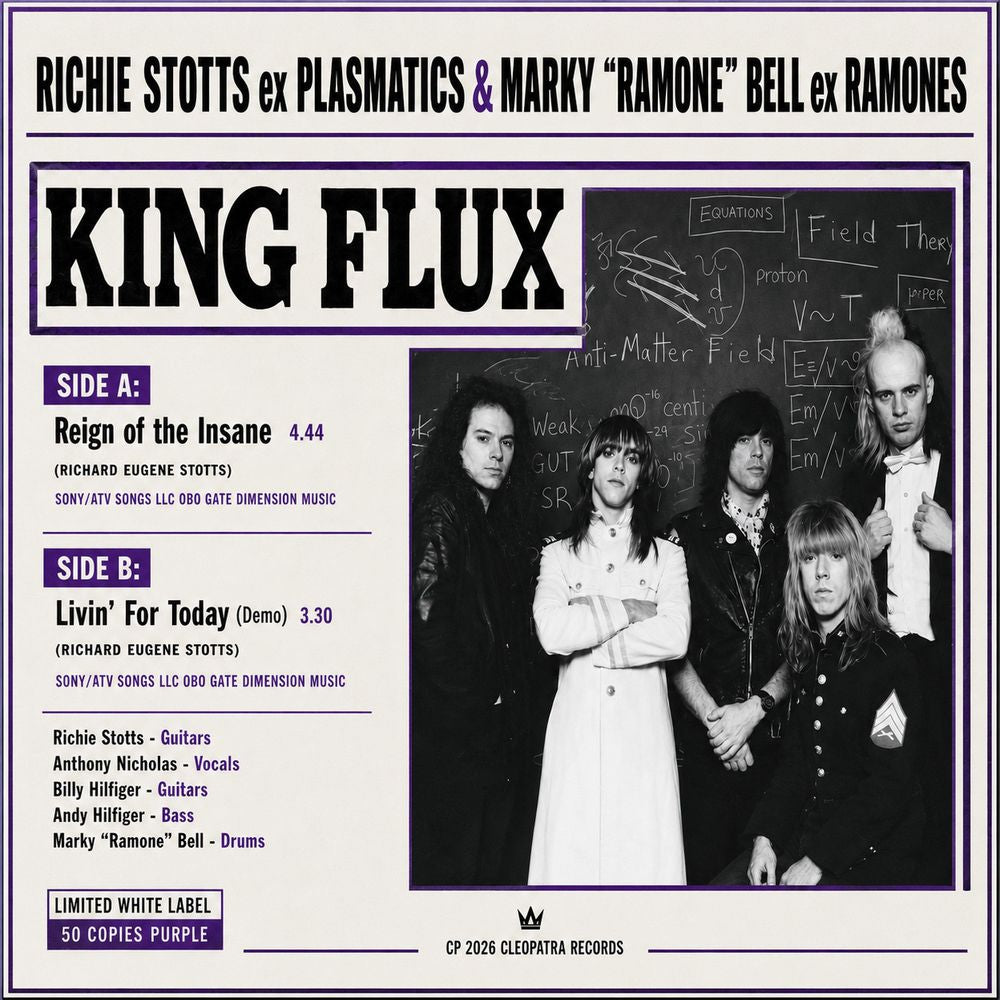 the album cover for King Flux - Reign of the Insane [Signed - Purple]