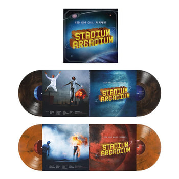 the album cover for Red Hot Chili Peppers - Stadium Arcadium: 20th Anniversary Limited Edition [Indie Exclusive Brown Smoke & Orange Smoke]