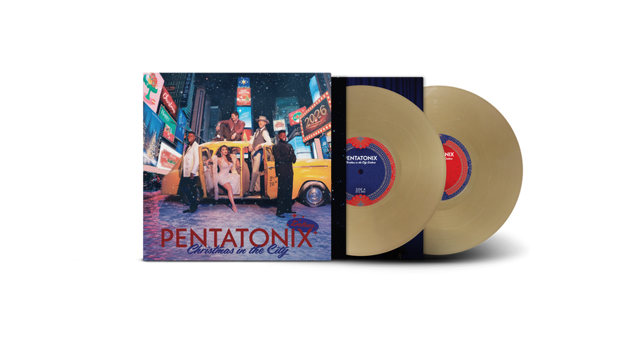 the album cover for Pentatonix - Christmas in the City - Deluxe [Vintage Gold]