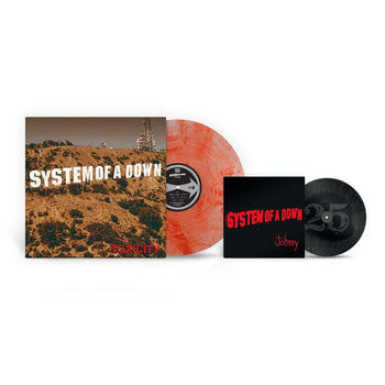 the album cover for System Of A Down - Toxicity [Colored Vinyl] (Post) (Red) (Wsv) (Aniv) (Mrb)