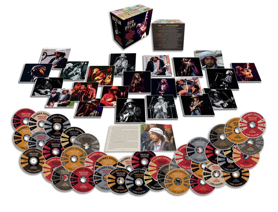the album cover for Bob Dylan - The Rolling Thunder Revue 1976 (Live Recordings) [39 Discs]