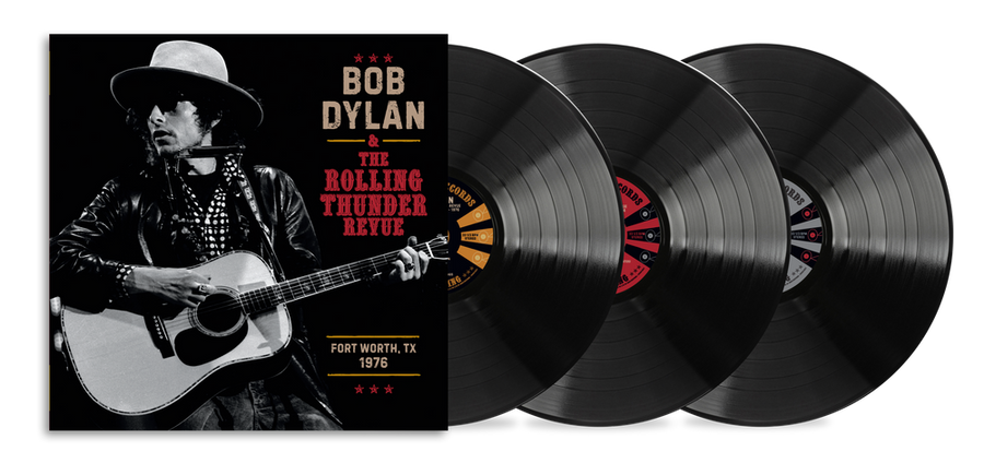 the album cover for Bob Dylan - The Rolling Thunder Revue 1976 (Fort Worth Texas, May 16th) [3 LP]
