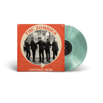 the album cover for The Zombies - Continue Here - Mono Remastered [Indie Exclusive Coke Bottle Clear]