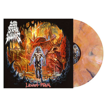 the album cover for 200 Stab Wounds - Lowest Form [Rigor Mortis - Yellow Orange Black Marble]