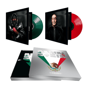 the album cover for Rammstein - LIVE IN MEXICO CITY [Color 180g 4 LP 45RPM]