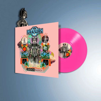 the album cover for Erasure - Radio !! Radio !! [Indie Exclusive Hot Pink]