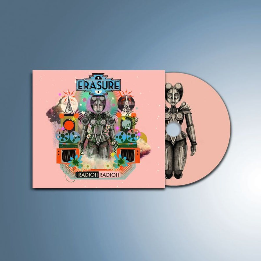 the album cover for Erasure - Radio !! Radio !!