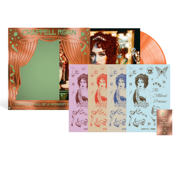 the album cover for Chappell Roan - The Rise and Fall of a Midwest Princess - 3 Year Anniversary [My Kink Is Coral 2 LP]