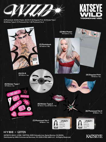 the album cover for KATSEYE - Wild - Member Versions [Yoonchae Ver.]
