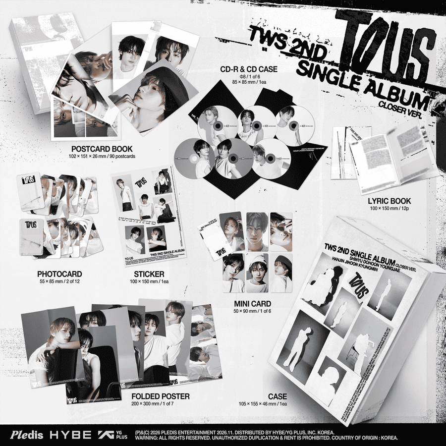 the album cover for TWS - TWS 2nd Single Album 'TO US' [Closer Ver.]