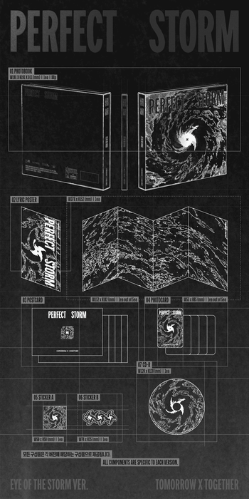 the album cover for TOMORROW X TOGETHER - Perfect Storm [Eye Of The Storm Ver.]