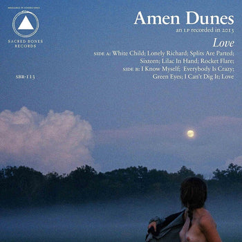 the album cover for Amen Dunes - Love - Blue & White Marble (Blue) [Colored Vinyl] (Wht)
