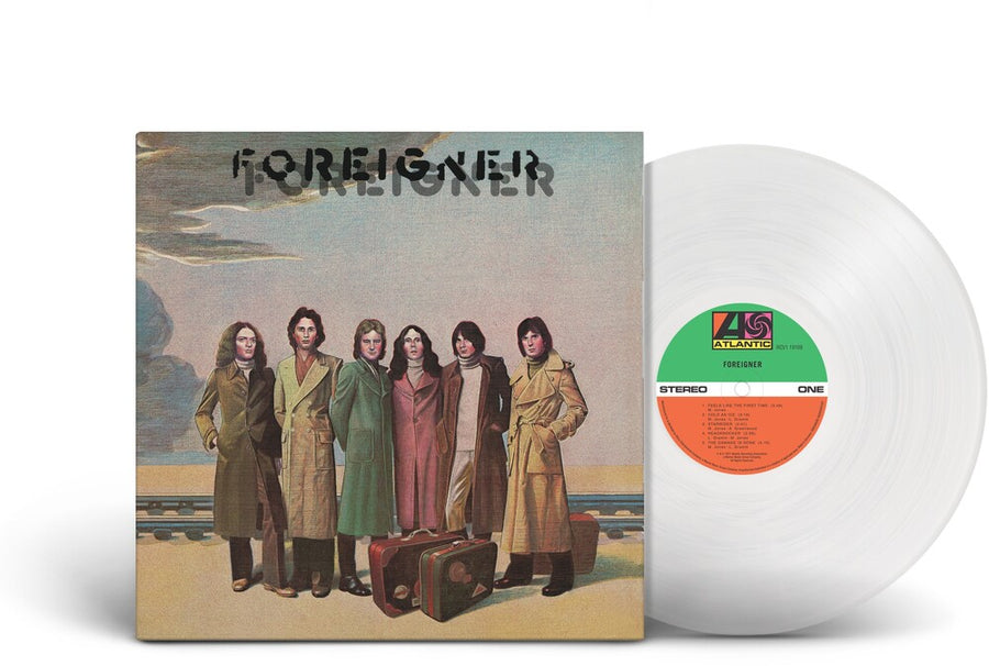 the album cover for Foreigner - Foreigner [Rocktober 2023 Crystal Clear Diamond LP]